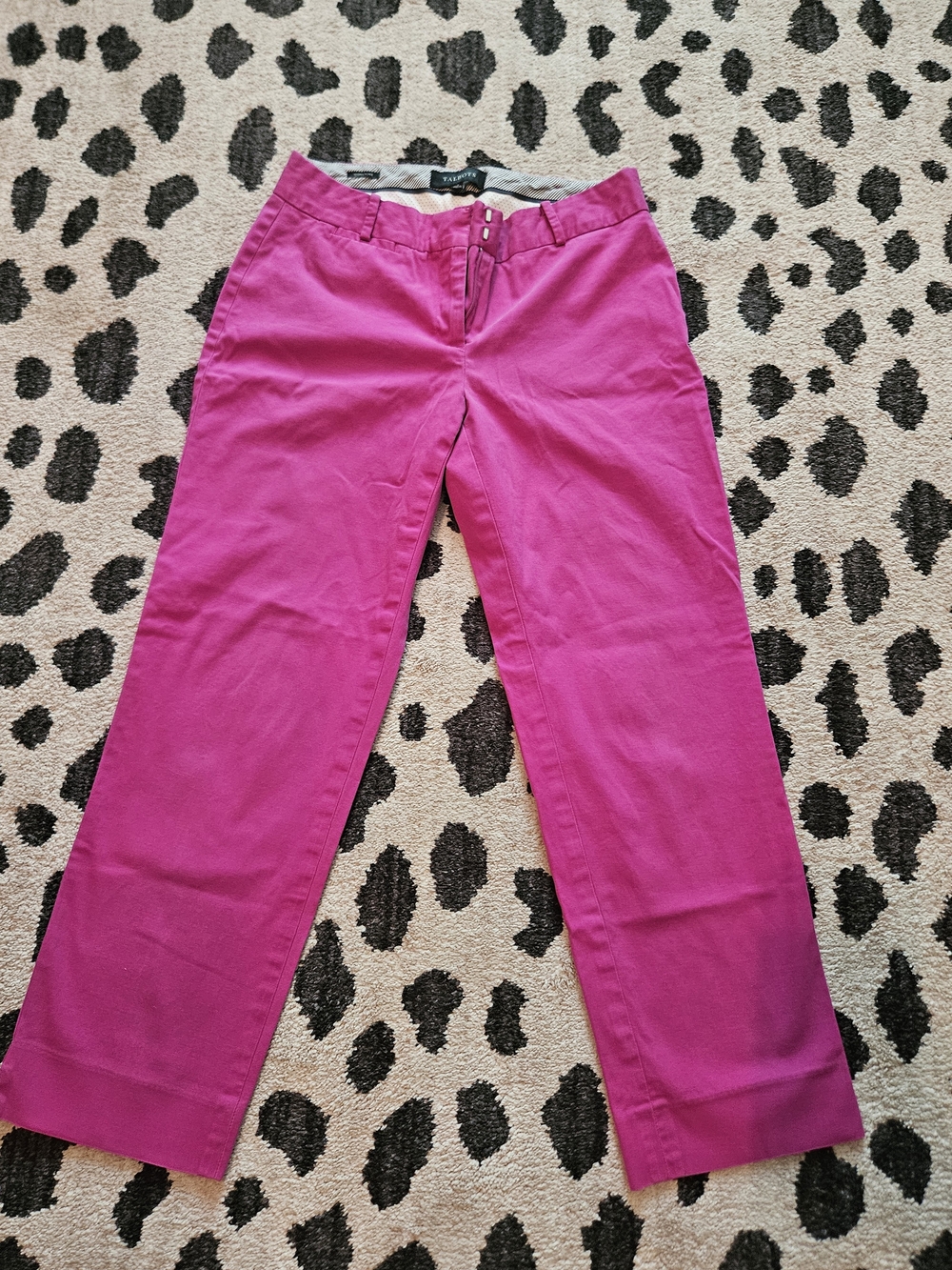 Talbots Fuchsia Cropped Straight-Leg Pants